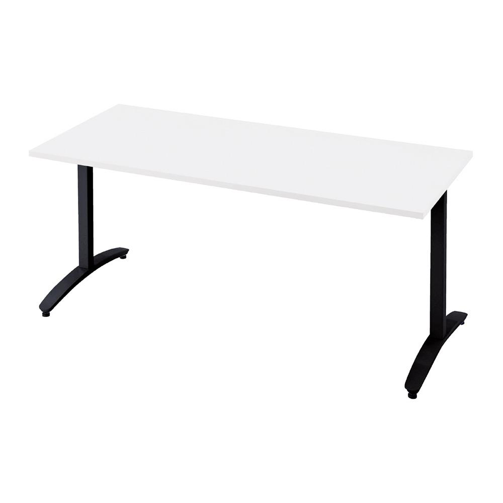 ロンナ ブラックT字脚 長方形 幅150×奥行75cm 配線口なし 会議テーブル