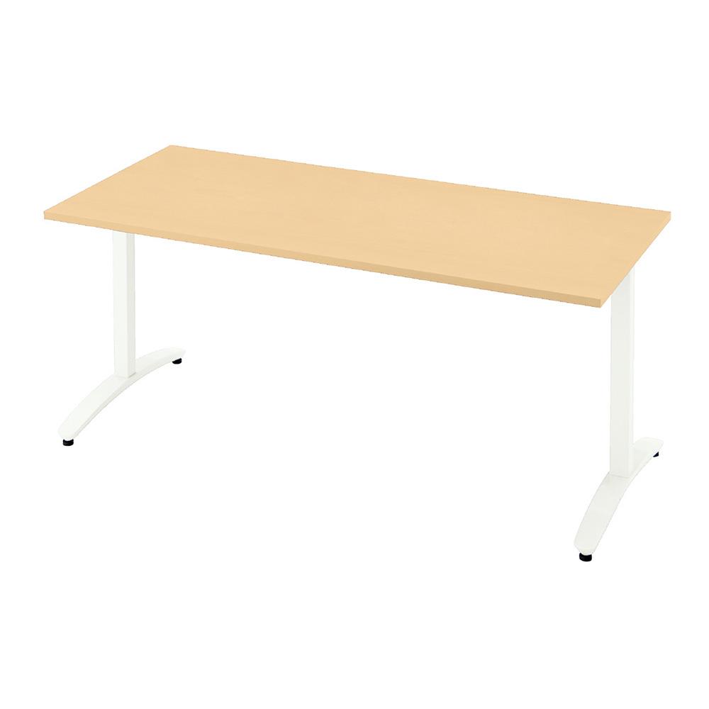 ロンナ ホワイトT字脚 長方形 幅150×奥行75cm 配線口なし 会議テーブル