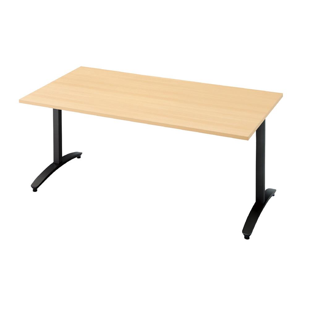 ロンナ ブラックT字脚 長方形 幅150×奥行90cm 配線口なし 会議テーブル