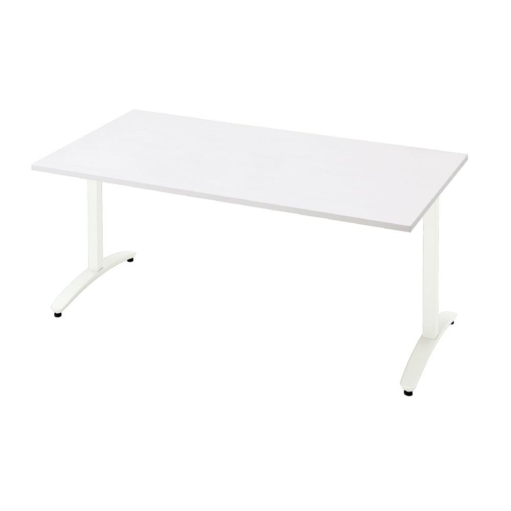ロンナ ホワイトT字脚 長方形 幅150×奥行90cm 配線口なし 会議テーブル