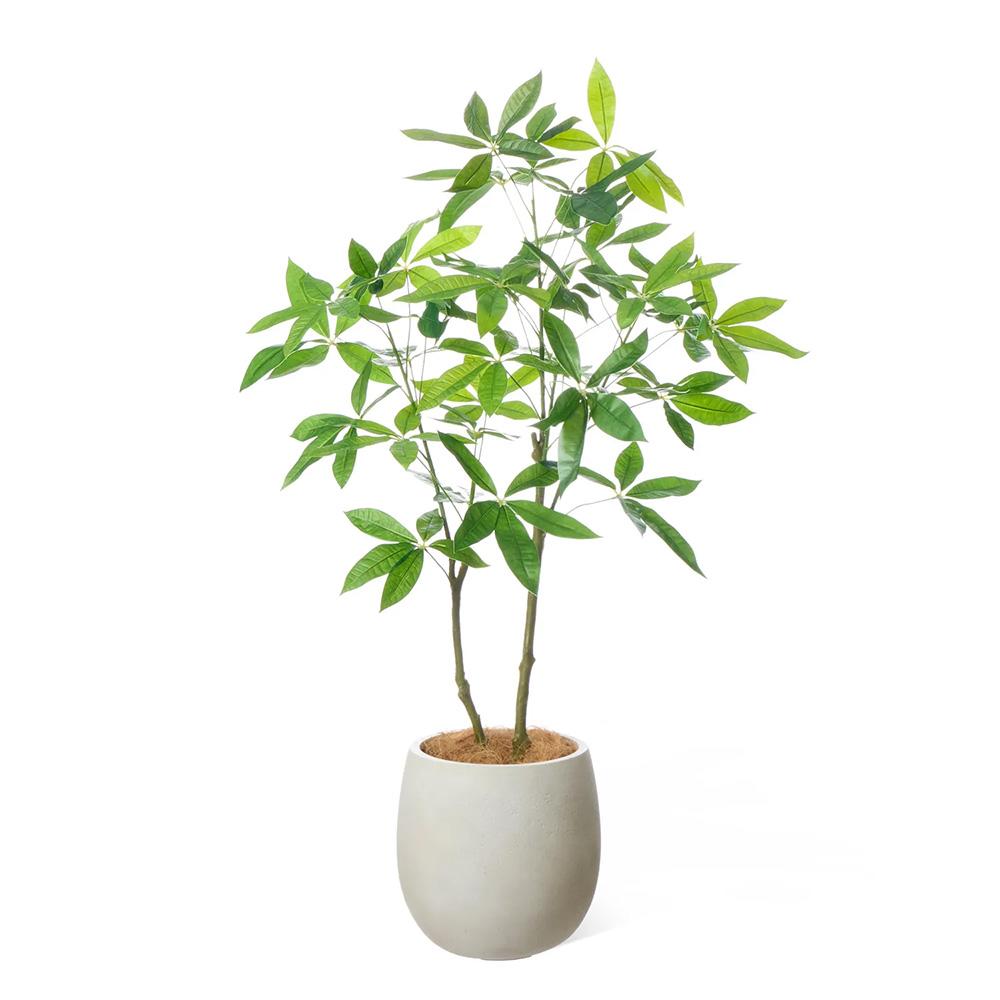 パキラ 高さ130cm (フェイクグリーン 観葉植物 オフィスグリーン エッグポット インテリア)