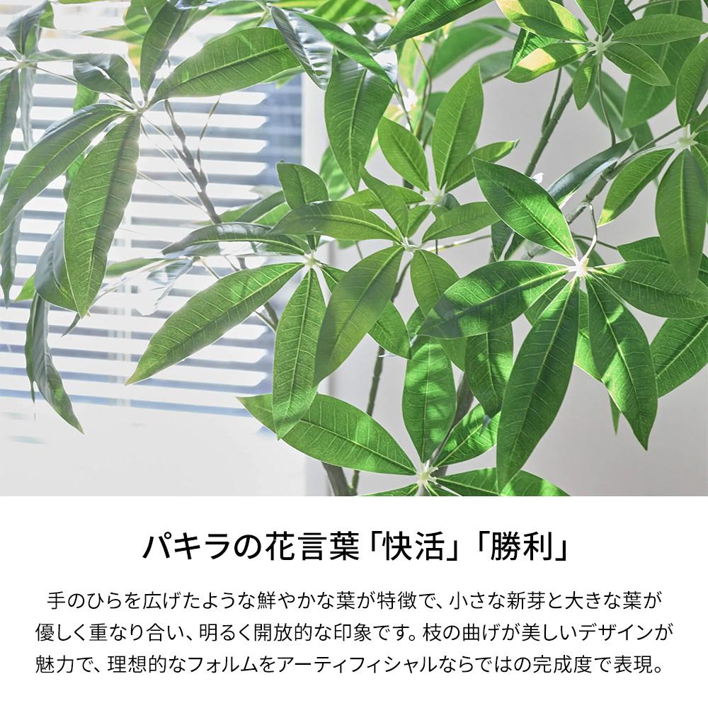 パキラ エッグポット 高さ155cm (フェイクグリーン 観葉植物 オフィスグリーン)