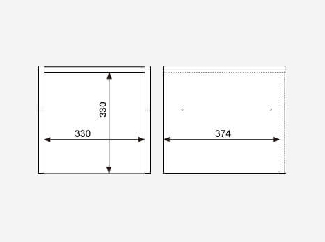 【アウトレット】CubeCompo 下置き専用ベース (キューブコンポ 収納棚 ボックス 収納)8