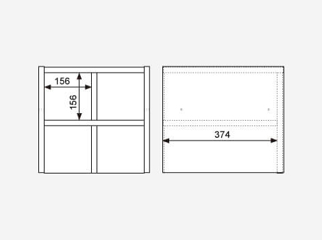 【アウトレット】キューブコンポ用 収納ボックス 小 2個セット (収納 棚 飾り棚)13