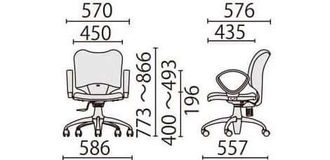 オフィスチェア ワークチェア パソコンチェア 事務椅子 チェア Prop/プロップ 肘なし17