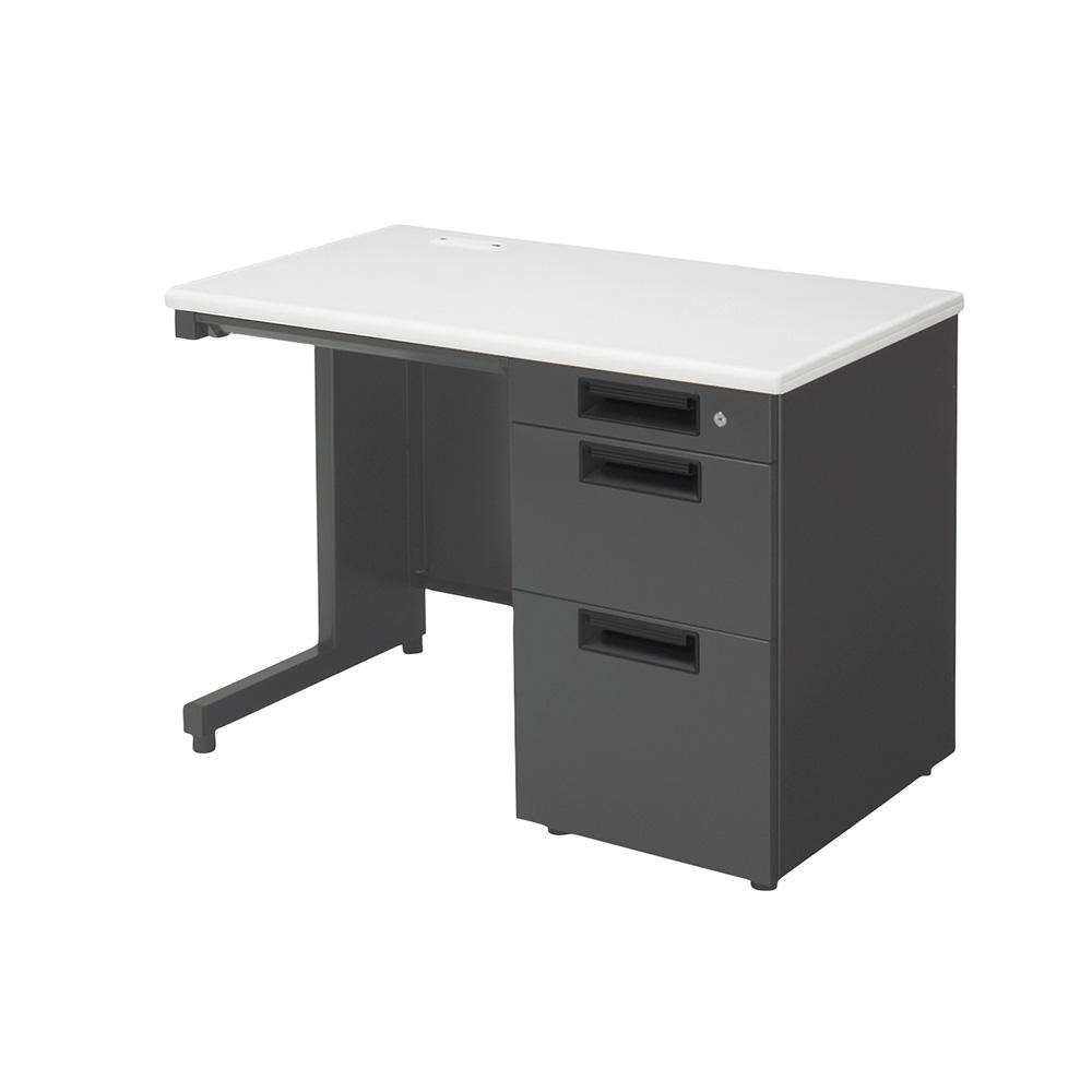 PLUS FLATLINE フラットライン 片袖机 幅100cm (オフィスデスク スチールデスク)