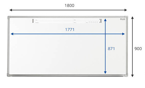 ホワイトボード パシャボ ミーティング スマートフォン対応 スチール 壁掛け 幅120cm8