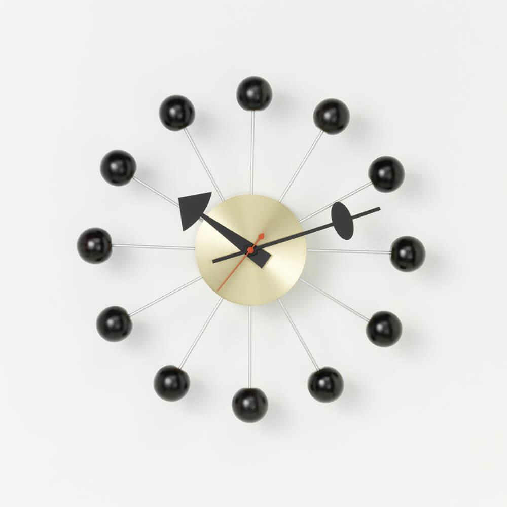 Vitra Ball Clock ボール クロック掛け時計 ブラック チェリー