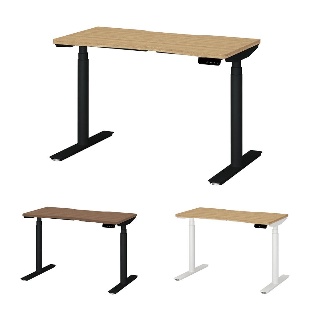 PLUS ワークモード 電動昇降デスク 指紋レス天板 幅120×奥行60×高さ65〜130cm