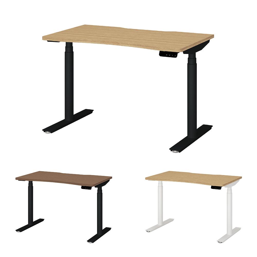 PLUS ワークモード 電動昇降デスク 指紋レス天板 幅120×奥行70×高さ65〜130cm