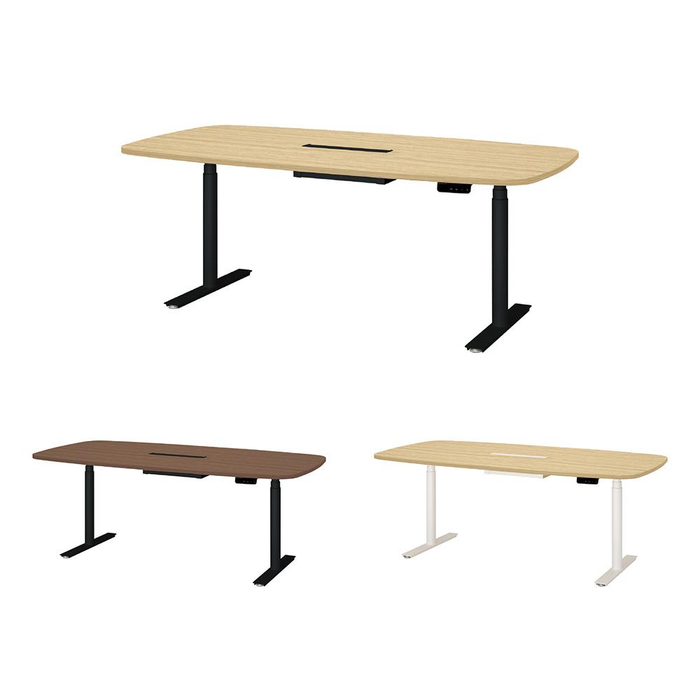 PLUS ワークモード 電動昇降テーブルA 指紋レス 幅200×奥行100×高さ65〜130cm