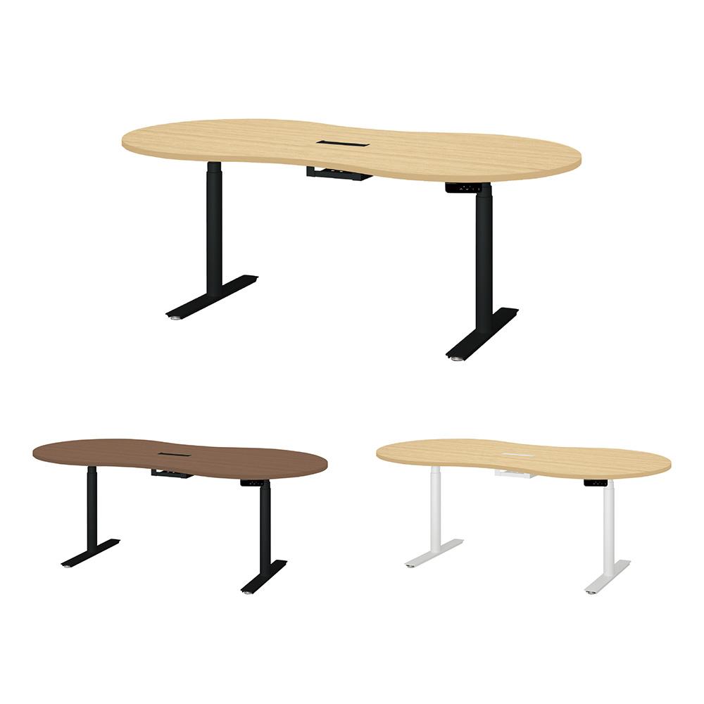 PLUS ワークモード 電動昇降テーブルC 指紋レス 幅200×奥行100×高さ65〜130cm