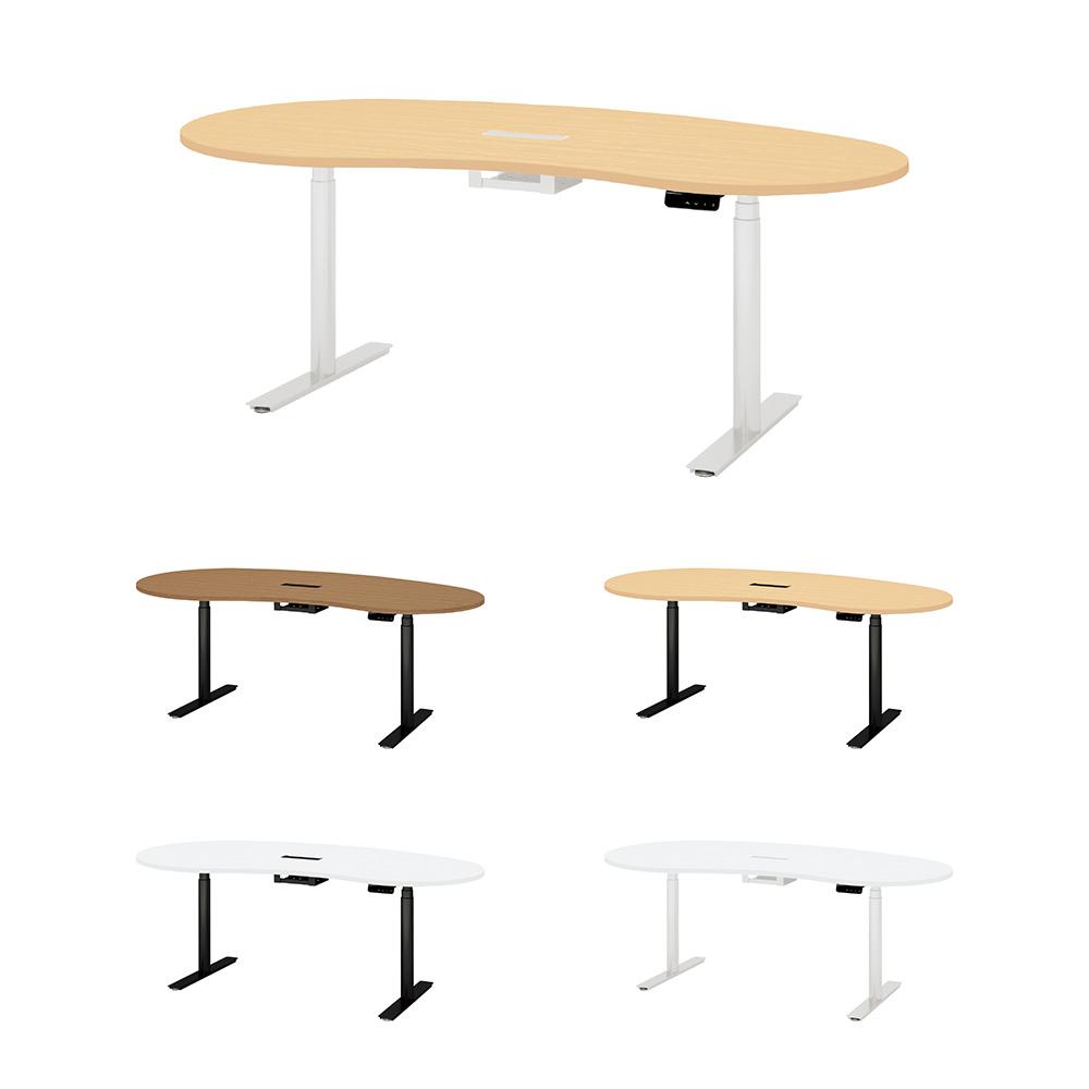 PLUS ワークモード 電動昇降テーブルD 幅200×奥行105.7×高さ65〜130cm