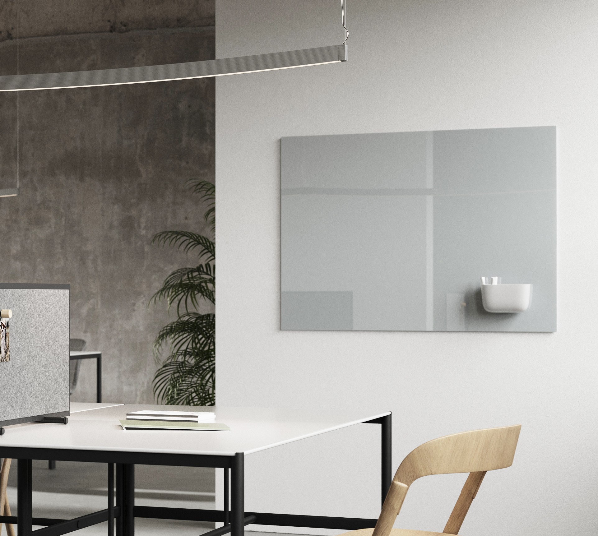 CHAT board チャットボード クラシック 90×120cm ダヴ　ガラス製ホワイトボード