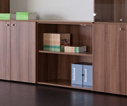 fantoni 収納棚GX 幅900 奥行432 高さ817mm 濃木目