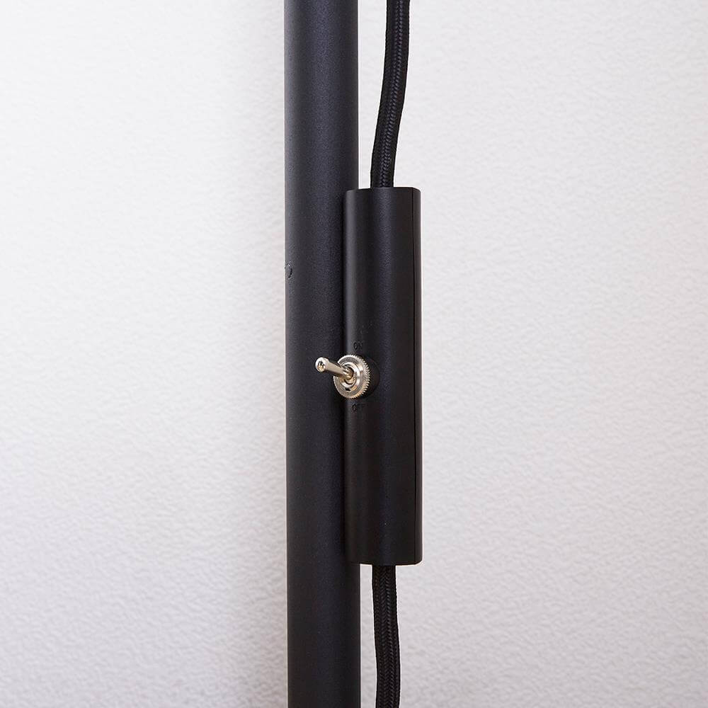【アウトレット】DRAW A LINE ライト付き突っ張りワイドセット 横幅115〜190cm 黒